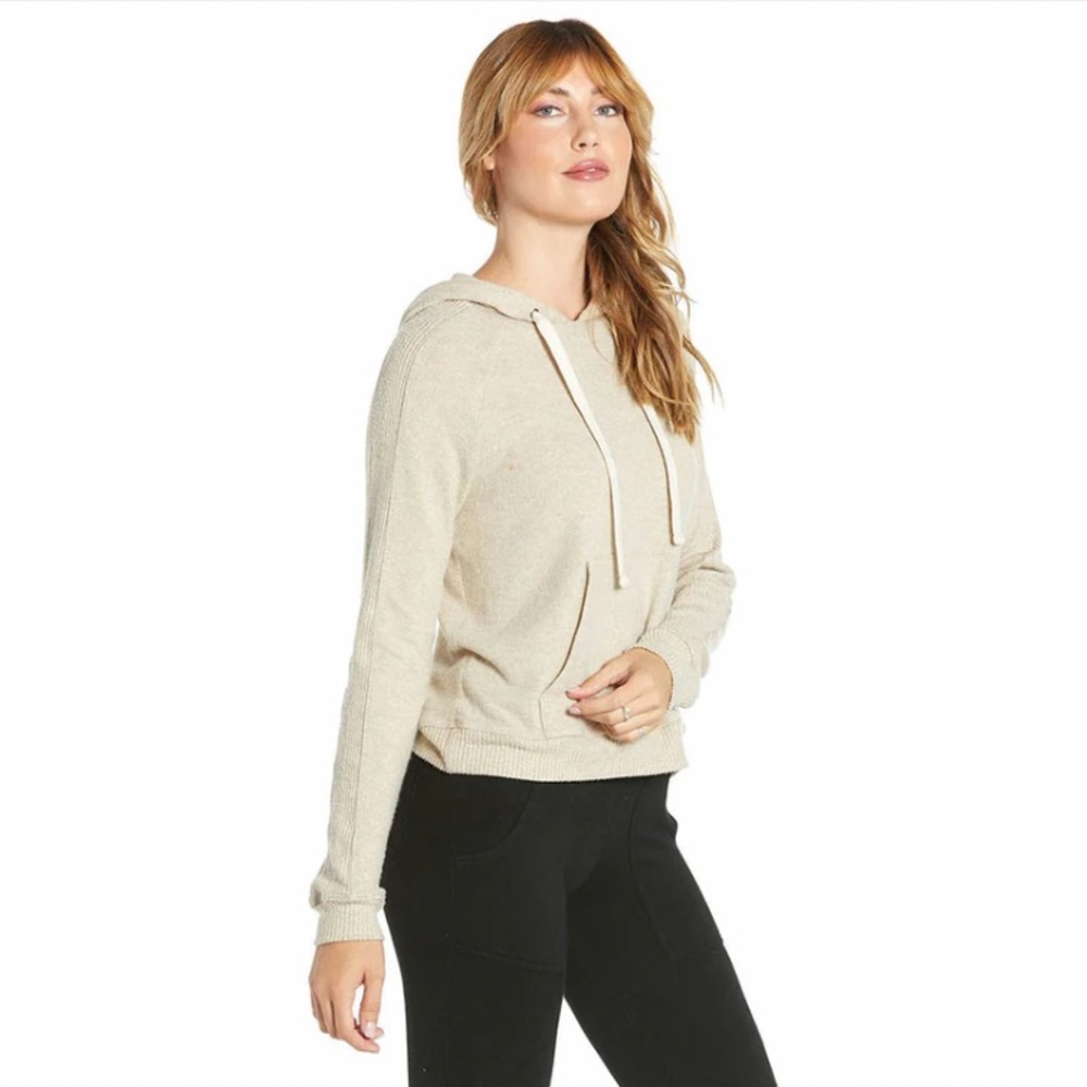 Sundown by River + Sky Ribbed Sleeve Hoodie